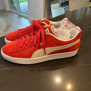 Red Suede Puma shoes